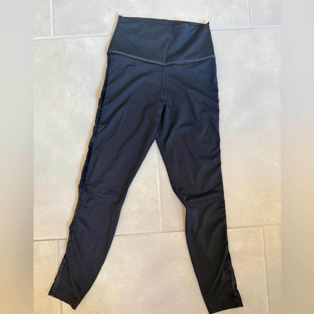Nike Dri-Fit Black Velvet Stripe Leggings